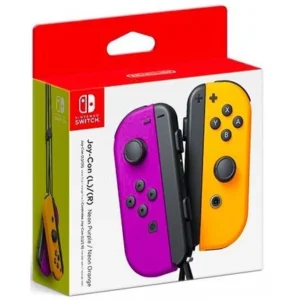 Nintendo Switch Joy Con Controller Neon Purple/Orange
