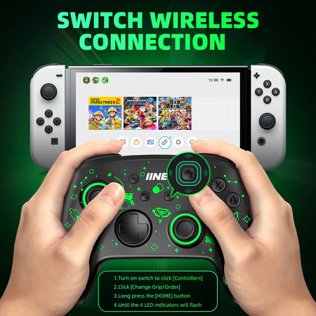 iiNE 良值 NSW Nintendo Switch Falcon Wireless Pro Controller - Zelda